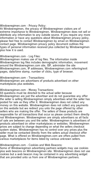 windowregimen privacy