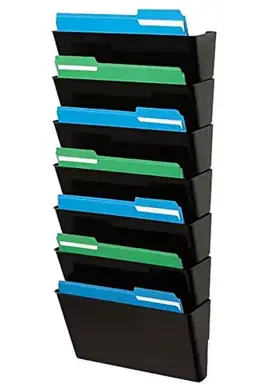 1h523 1inthehome Hanging Wall File Organizer Mounted Holder Letter Size 7 Pocket