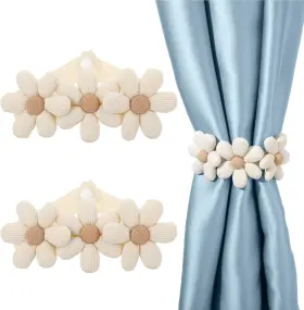 610190 1 Curtain Tiebacks 2pcs Ties Boho Flower Holdbacks Simple Elegant