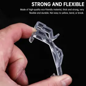 629860  1 12 Pcs Valance Clips 2.75 Inch Clear Hidden Retainer Holder Plastic Blinds Cl