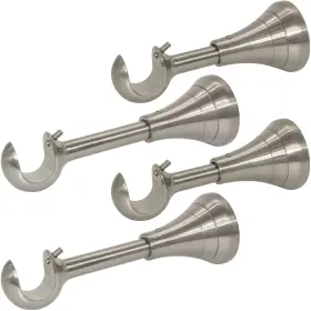 A Key Tech 676525564138 3/4 Inch Heavy Duty Curtain Rod Brackets Adjustable 4 - 5 In Extension H