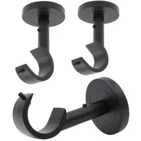 A Key Tech 676525946750 3 Pack Heavy Duty Curtain Rod Brackets For Wall And Ceiling Installation Ceili