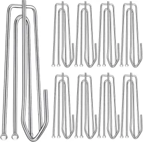 Aageme 313034739700 30pc Stainless Steel Curtain Pleat Hooks Drapery Hook And Pin For Pleated Drapes