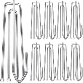 Aageme 445052465408 30 Pack Curtain Pleat Hooks 4 Prong Pinch Drapery Pins Stainless