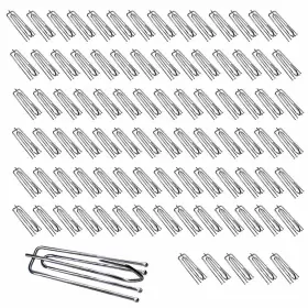 Aageme 730074026674 90pcs Stainless Steel Curtain Pleat Hooksdrapery Hook And Pin For Pleated Dra