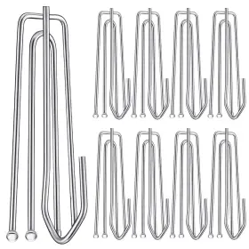 Aageme 760640954933 30pc Stainless Steel Curtain Pleat Hooks Drapery Hook And Pin For Pleated Dra