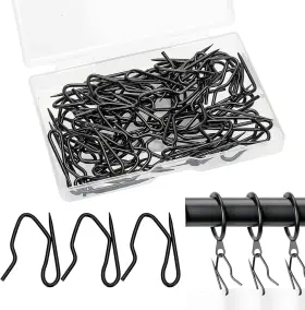 Accencyc 738170407557 Metal Curtain Hooks 60pcs Drapery Pins For Curtains Stainless Steel Cur