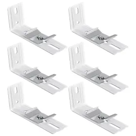 Aevbwmc06p Accencyc 6 Pcs Vertical Blinds L Bracket Blind Wall Mount With Headrail 1-1/2