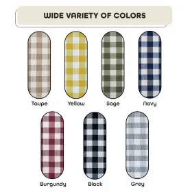 Achim 054006242636 Buffalo Check Window Curtain Tier Pair Grey 58x36