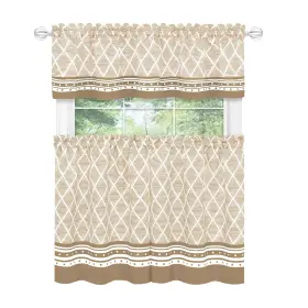 Achim 054006278543 Boho Printed Tier And Valance Set - 2 Sizes