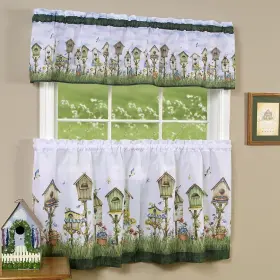 Achim 054006629130 Home Sweet Printed Tier And Valance Set - 58x36 Multi