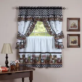 Achim 054006631270 Mason Jars Tailored Topper With Valance