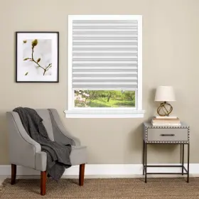 123co36w24 Achim Cordless Room Darkening Temporary Pleated Vinyl Window Shades - 36 Inch Width