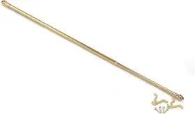405-0-pk24 Achim Fantasia Cafe Decorative Window Curtain Rod 28 Inch - 48 Adjustable Width Brass