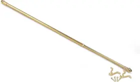 400-0-pk12 Achim Home Furnishings Fantasia Cafe Decorative Window Curtain Rod 18 Inch - 28 Adjustable Width Brass