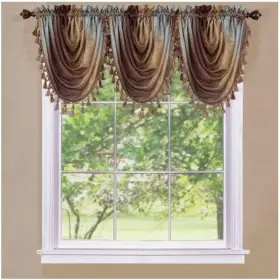 B002svkk7m Achim Home Furnishings Soft Waterfall Valance Window 42 Inch W X 46 L Pack Of 1 Chocolate