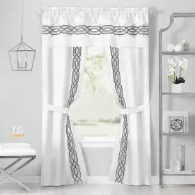 Pa5p63wt12 Achim Paige 5-piece Window Curtain Set - 55 Width 63 Length 2 Inch Rod Pock