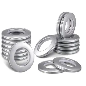 Achnau 609378931833 Curtain Grommets Inner Diameter 19/16 Inch 4cm Plastic Silencer Sliding Matte Silve