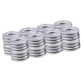 Achnau 609378933417 64 Pack Curtain Grommets Inner Diameter 19/16 Inch Silencer Sliding Ring Abs Plastic