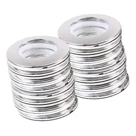Cengoodsku00001 Achnau Curtain Grommets 1-9/16 Inch Inner Dia Silver Plastic Pack Of 16