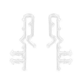 Aclpt 767720877335 16 Pcs Hidden Blind Clips 2 Inch Channel Valance Clear Plastic V