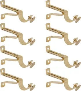 Add703 Addgrace 8 Pack Curtain Rod Bracket Adjustable Single Gold