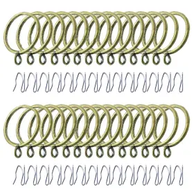 Adiyer 659516203537 28pcs 1.5-inch Inner Diameter Drapery Eyelet Sliding Curtain Rings With Pin-o