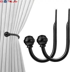 Aem 313041253244 Curtain Holdbacks 2 Pcs Wall Mounted For Drapes