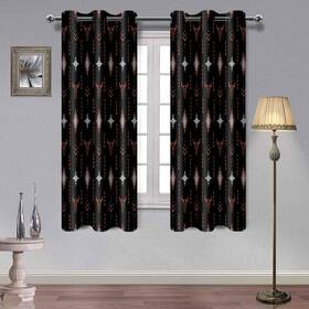 Ahbewin Cllsah844 Tribal Aztec Blackout Curtains Western Bull Skull Boho Drapes 2 Panels Rustic