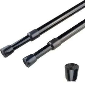 Aijieguang 619264559621 2pcs Spring Tension Curtain Rod 28-43 Inches Adjustable Expandable Pressu