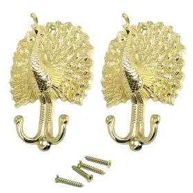 Ailejia 770651235204 2pcs Peacock Curtain Tiebacks Hooks Holdbacks Zinc Alloy Tassel Wall Hook Hangin
