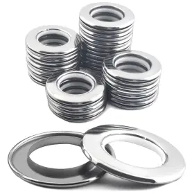 77587 Ailejia Curtain Grommets Stainless Steel Eyelet Rings Round Full Metal Inner Di
