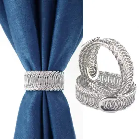 Ailejia 791328387286 Metal Curtain Tiebacks Holdback Drapery 1 Pair Elast