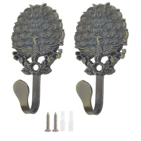 Kq008 Ailejia 2pcs Curtain Holdbacks Decorative Wall Mounted Drapery Tieback Holders Metal