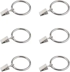 Ailifly 739515020370 20 Pack 1.8 Inch Od 1.5 Id Curtain Clips Strong Metal Decorative Rustproof Drape