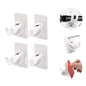 Clzj01 Ainior Curtain Rod Bracket Holder Self Adhesive Hooks Fits Suppor