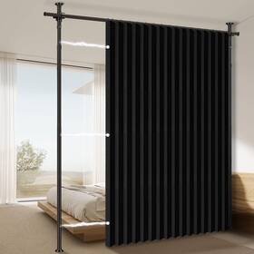 Ajazz Us-40-black 288x213cm 100% Blackout Room Divider Curtains Sets Black 1 Panel W100 X L84in No
