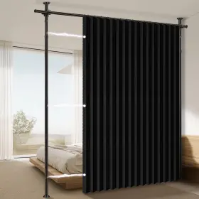 W100 Ajazz Us-40-black 288x213cm 100% Blackout Room Divider Curtains Sets Black 1 Panel X L84in No