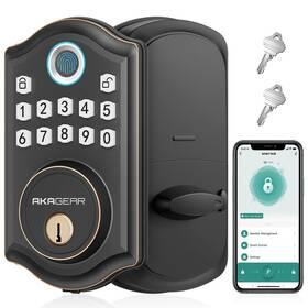 Akagear B0cyc8ygn1 Keyless Entry Door Lock Fingerprint - Electronic Keypad Deadbolt Smart
