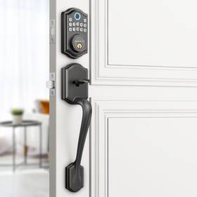 Akagear B0f66wmlyr Ds10 Keyless Entry Door Locks - Keypad Lock Handle Set Fingerprint
