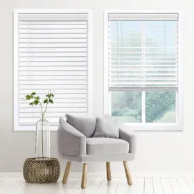 Amxqjwtx204640 All Strong Cordless 2 Inch Signature Faux Wood Blind 21 W X 64 H Embossed White