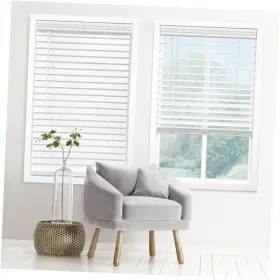 Amxqjwtx444480 All Strong Cordless 2 Inch Signature Faux Wood Blind 45 W X 48 H Embossed White