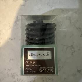 Allen Roth 241710 Clip Rings #241710 Discontinued Fits 1 Inch Diam Rod