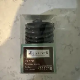 241710 Allen Roth Clip Rings #241710 Discontinued Fits 1 Inch Diam Rod