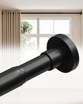 66-120 Allzone Az01b Tension Curtain Rods For Windows 66 To 120 Inch Black