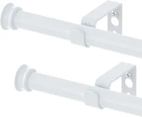 Alskarhem 702909559527 Small Curtain Rods For Windows 30 Inch To 45 5/8 Standard Decorative Black