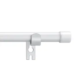 Alskarhem 702909559558 White Curtain Rods For Windows 30 To 60 Inch 5/8 Small Curta