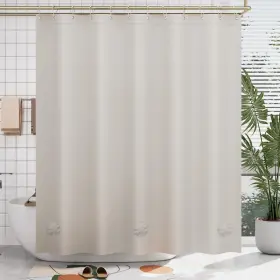 Hqq-15-24 Amazerbath Thick Peva Shower Curtain - Tan Waterproof 72x72 Heavy Duty With