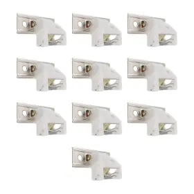13861 Amazing Drapery Hardware White Roman Shade Cord Lock With Brass Wheels - Holds Up To 3 Lift Cords Sui