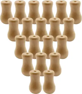 Amazing Drapery Hardware 810095483394 20 Natural Stained Wood Cord Tassels In Vase Pack